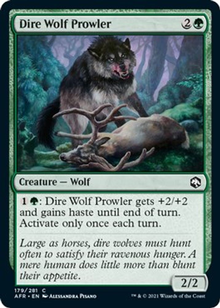 2021 Magic: The Gathering: Adventures in the Forgotten Realms (AFR) - Dire Wolf Prowler (#179, Common) (, Near Mint)