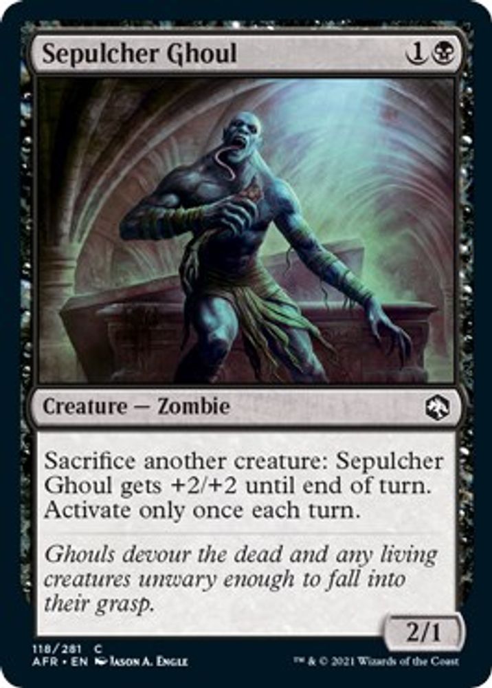 2021 Magic: The Gathering: Adventures in the Forgotten Realms (AFR) - Sepulcher Ghoul (#118, Common) (, Near Mint)