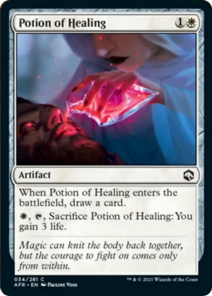 2021 Magic: The Gathering: Adventures in the Forgotten Realms (AFR) - Potion of Healing (#34, Common) (, Near Mint)
