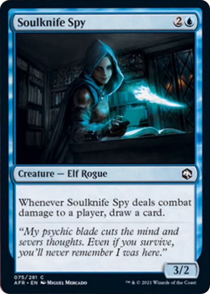 2021 Magic: The Gathering: Adventures in the Forgotten Realms (AFR) - Soulknife Spy (#75, Common) (, Near Mint)