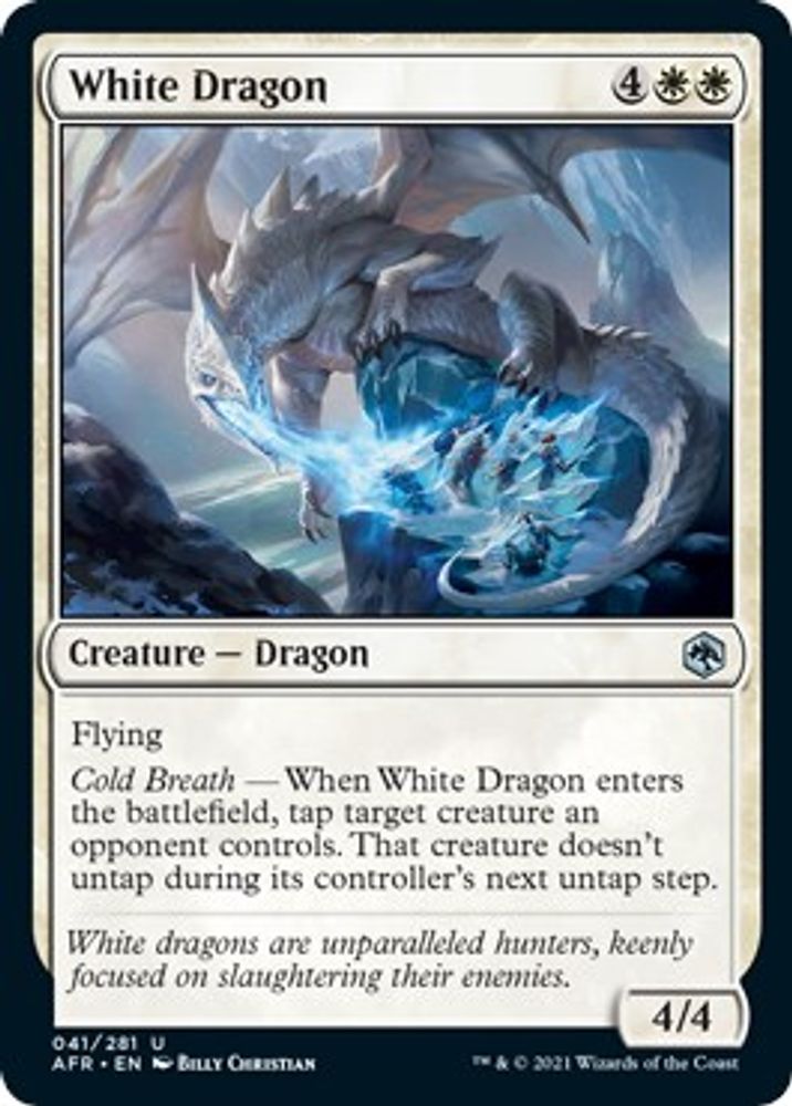 2021 Magic: The Gathering: Adventures in the Forgotten Realms (AFR) - White Dragon (#41, Uncommon) (, Near Mint)