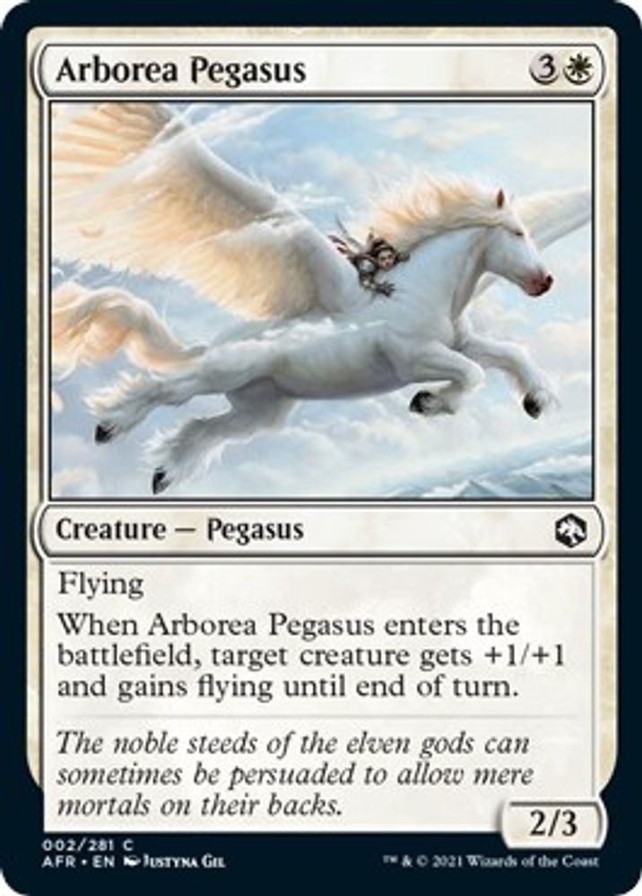 2021 Magic: The Gathering: Adventures in the Forgotten Realms (AFR) - Arborea Pegasus (#2, Common) (, Near Mint)