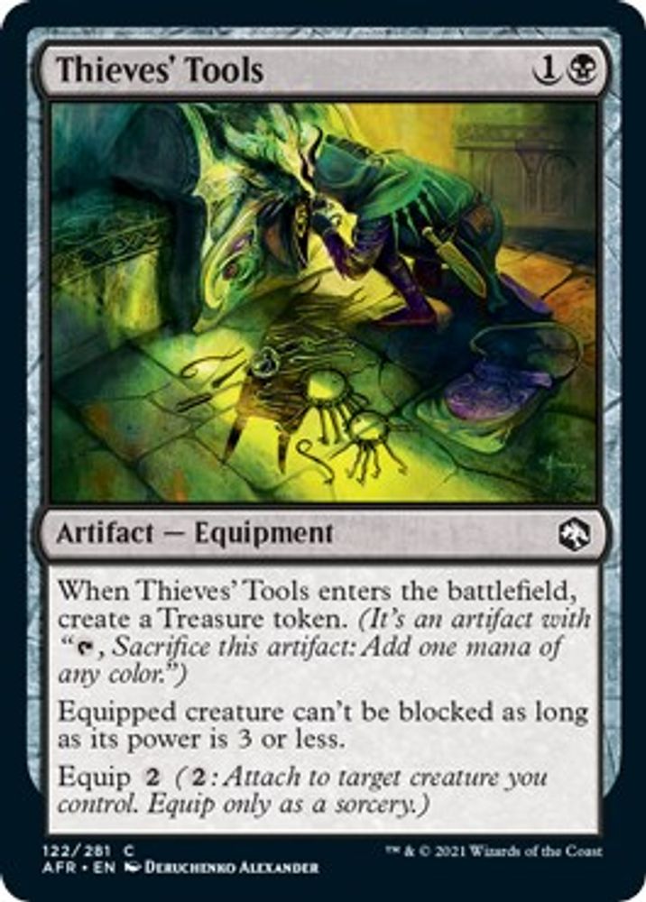 2021 Magic: The Gathering: Adventures in the Forgotten Realms (AFR) - Thieves Tools (#122, Common) (, Near Mint)
