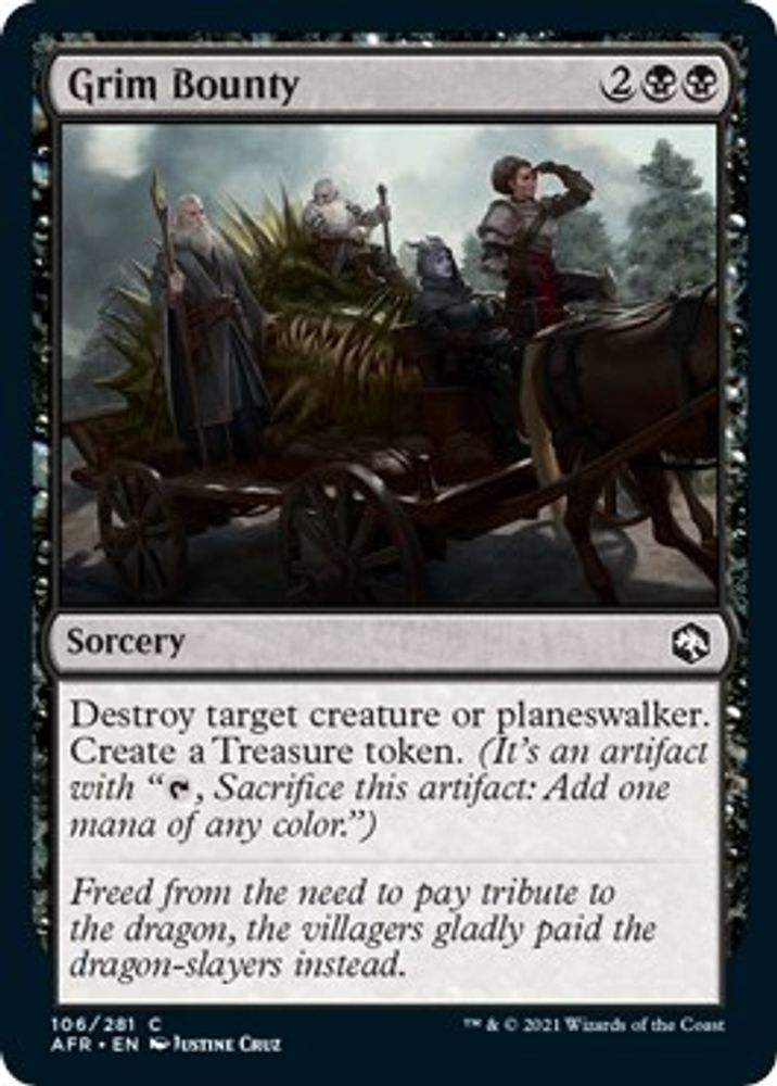2021 Magic: The Gathering: Adventures in the Forgotten Realms (AFR) - Grim Bounty (#106, Common) (, Near Mint)