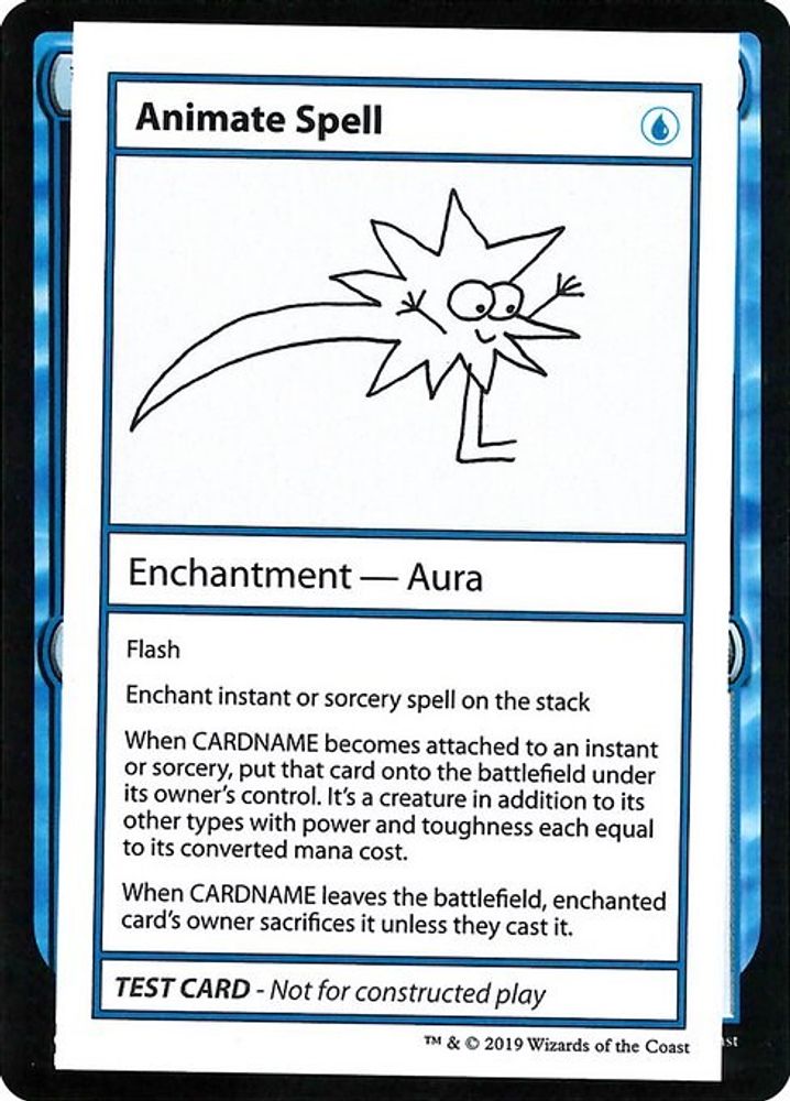 2019 Magic: The Gathering: Mystery Booster: Convention Edition Exclusives (CMB1) - Animate Spell No PW Symbol (#16, Special) (, Near Mint)