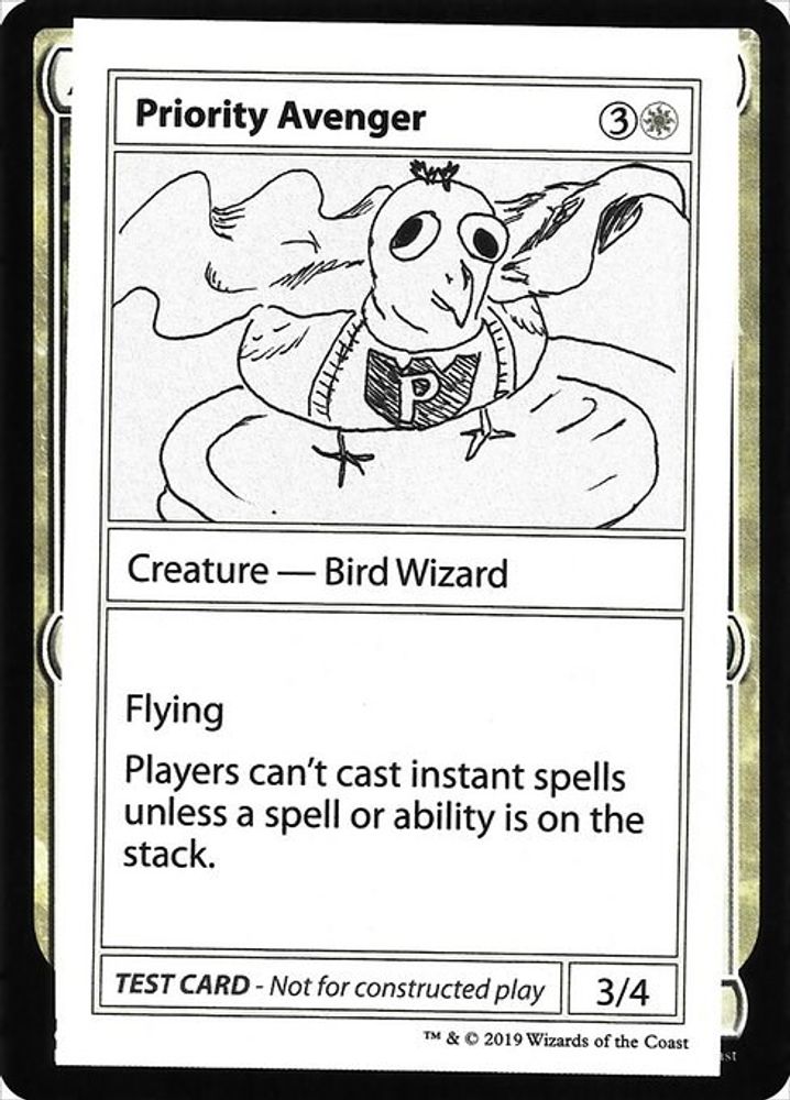 2019 Magic: The Gathering: Mystery Booster: Convention Edition Exclusives (CMB1) - Priority Avenger No PW Symbol (#9, Special) (, Near Mint)