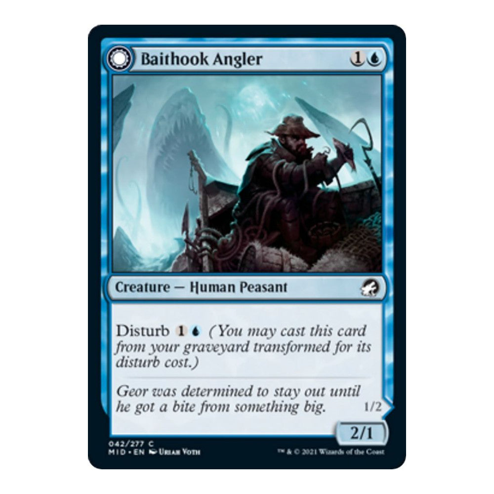 2021 Magic: The Gathering: Innistrad: Midnight Hunt (MID) - Baithook Angler (#42, Common) (, Near Mint)