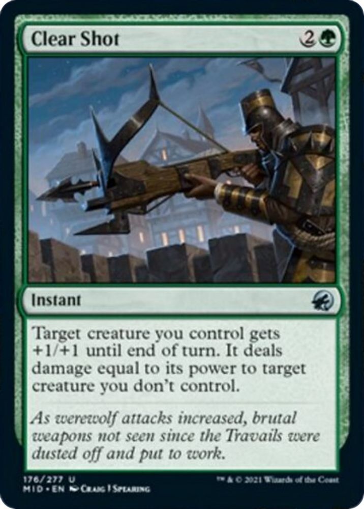 2021 Magic: The Gathering: Innistrad: Midnight Hunt (MID) - Clear Shot (#176, Uncommon) (, Near Mint)