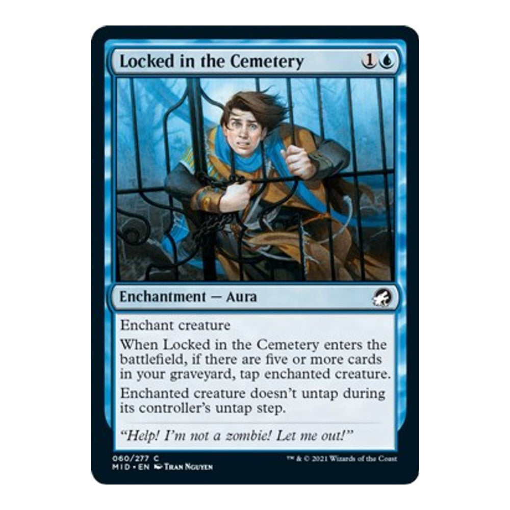2021 Magic: The Gathering: Innistrad: Midnight Hunt (MID) - Locked in the Cemetery (#60, Common) (, Near Mint)