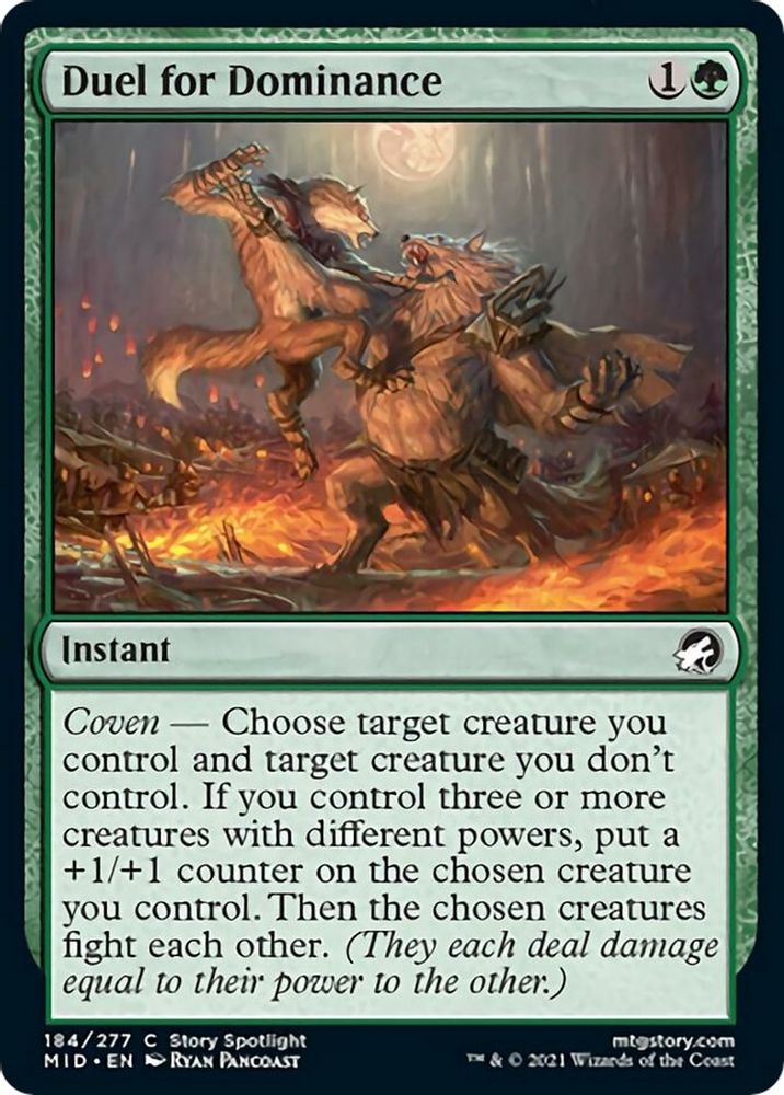 2021 Magic: The Gathering: Innistrad: Midnight Hunt (MID) - Duel for Dominance (#184, Common) (, Near Mint)