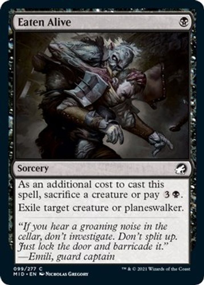 2021 Magic: The Gathering: Innistrad: Midnight Hunt (MID) - Eaten Alive (#99, Common) (, Near Mint)