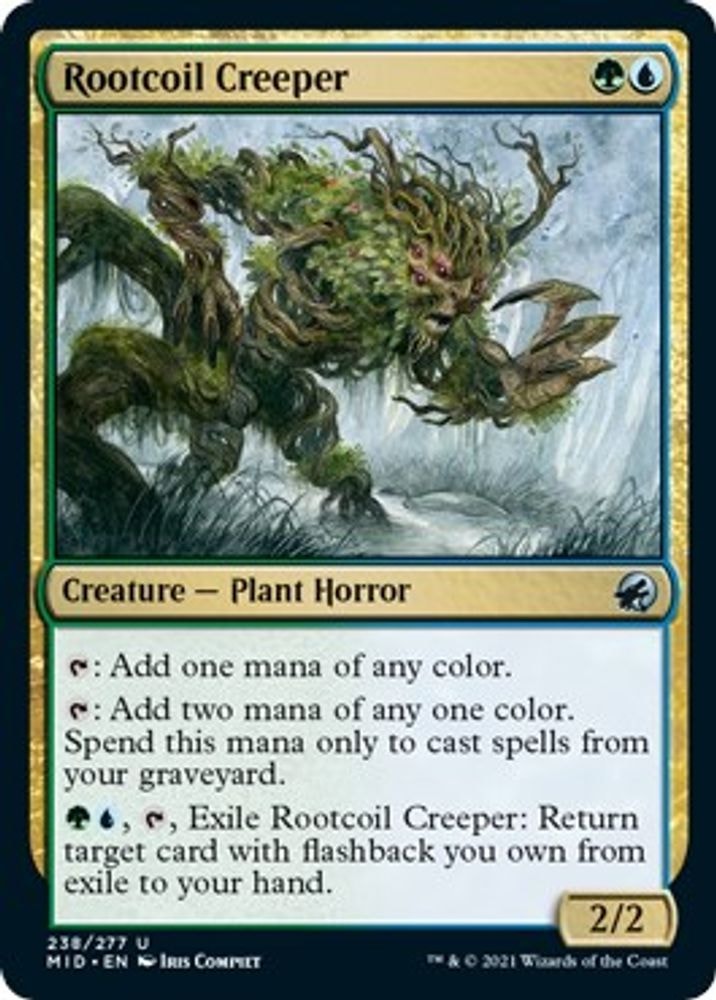 2021 Magic: The Gathering: Innistrad: Midnight Hunt (MID) - Rootcoil Creeper (#238, Uncommon) (, Near Mint)