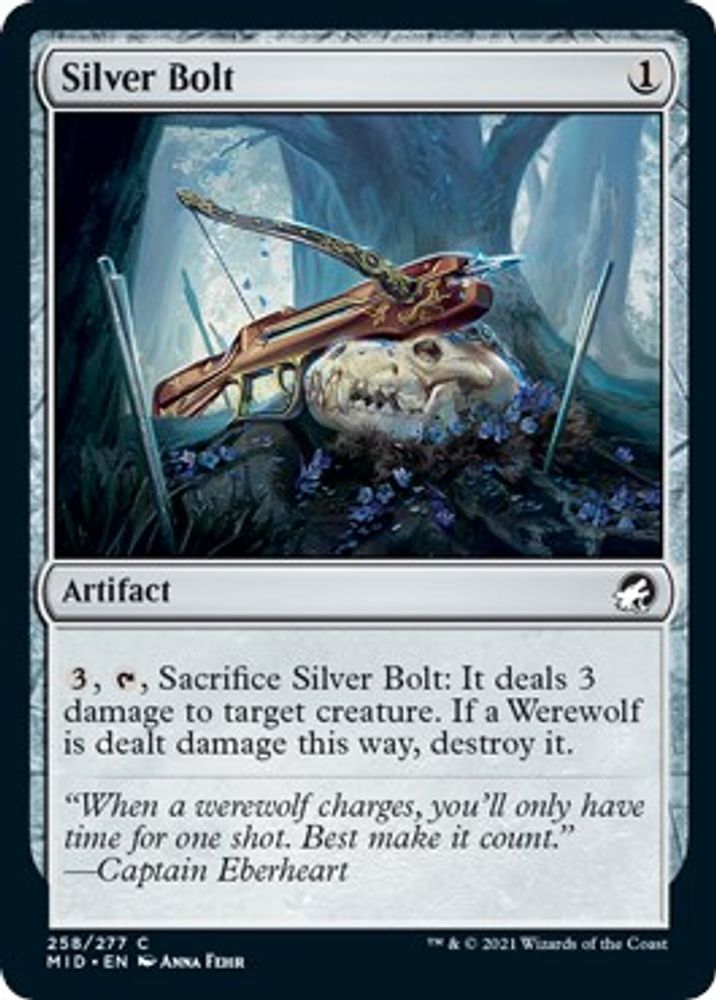 2021 Magic: The Gathering: Innistrad: Midnight Hunt (MID) - Silver Bolt (#258, Common) (, Near Mint)