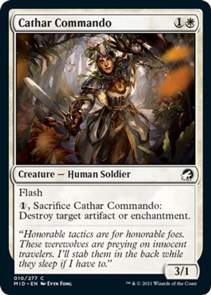 2021 Magic: The Gathering: Innistrad: Midnight Hunt (MID) - Cathar Commando (#10, Common) (, Near Mint)