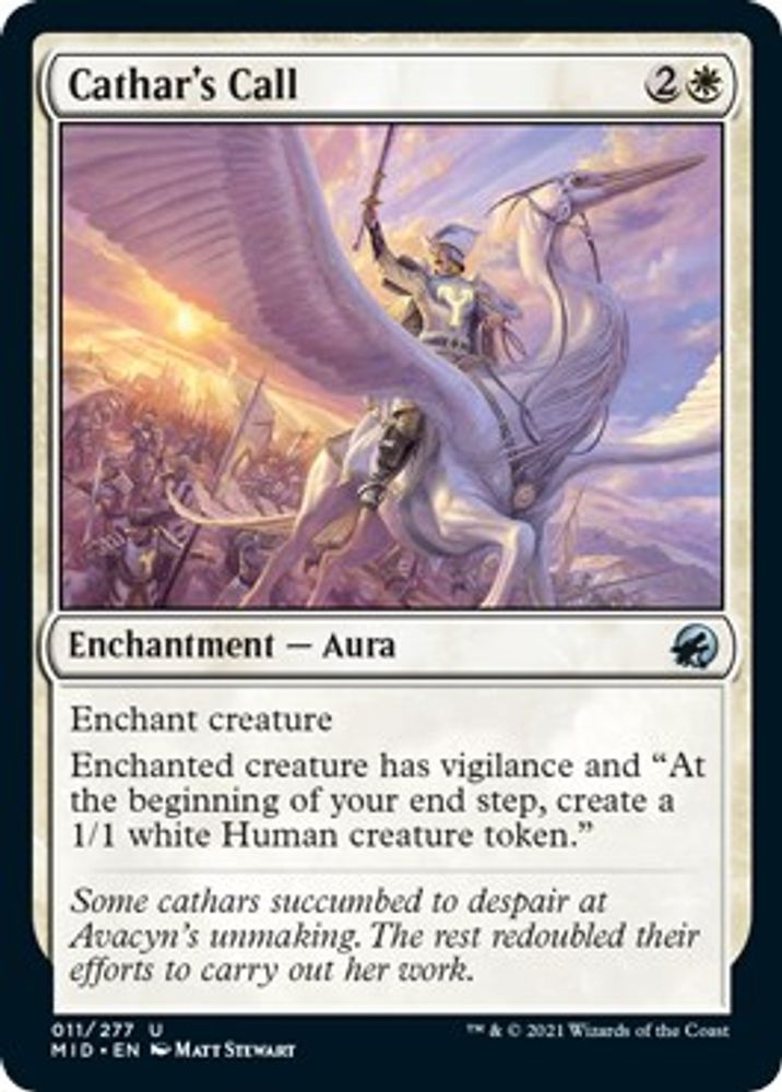 2021 Magic: The Gathering: Innistrad: Midnight Hunt (MID) - Cathars Call (#11, Uncommon) (, Near Mint)