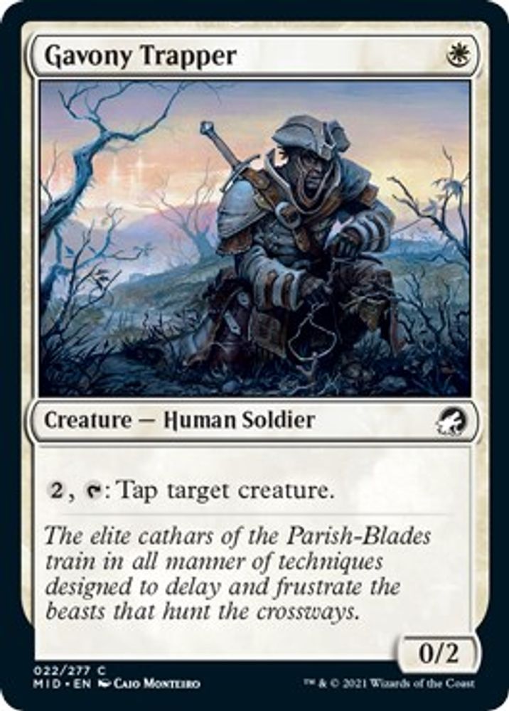 2021 Magic: The Gathering: Innistrad: Midnight Hunt (MID) - Gavony Trapper (#22, Common) (, Near Mint)
