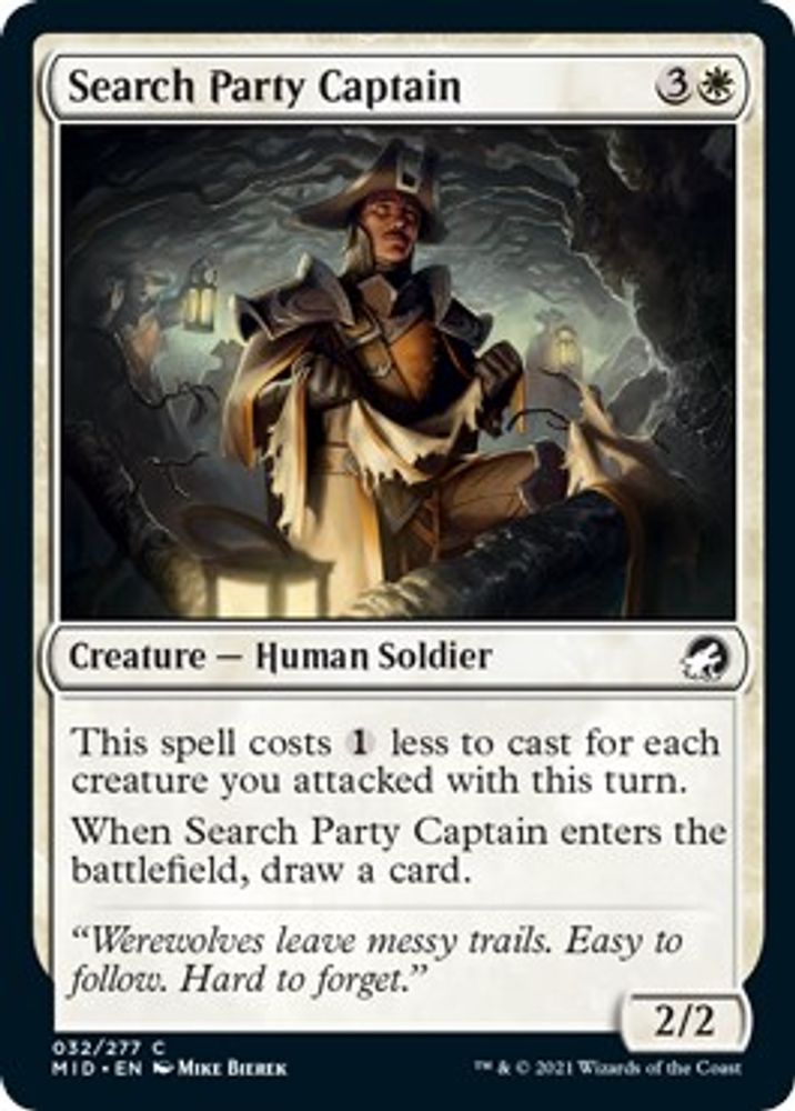 2021 Magic: The Gathering: Innistrad: Midnight Hunt (MID) - Search Party Captain (#32, Common) (, Near Mint)