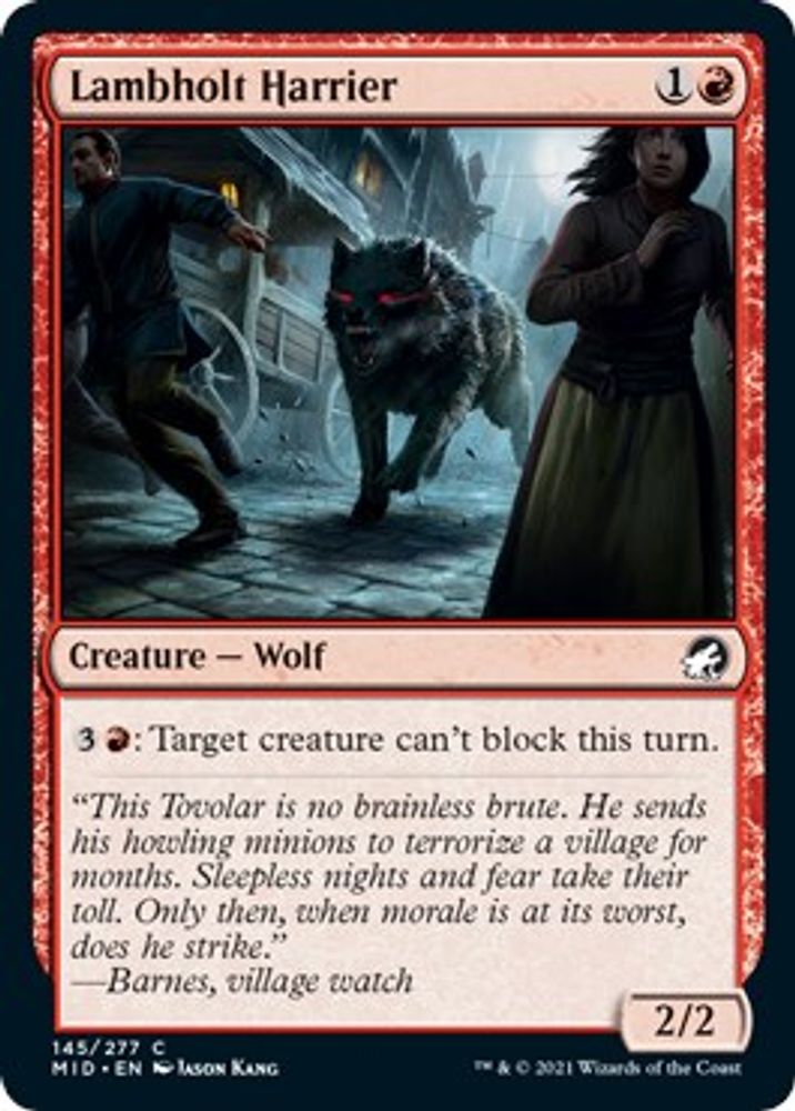 2021 Magic: The Gathering: Innistrad: Midnight Hunt (MID) - Lambholt Harrier (#145, Common) (, Near Mint)