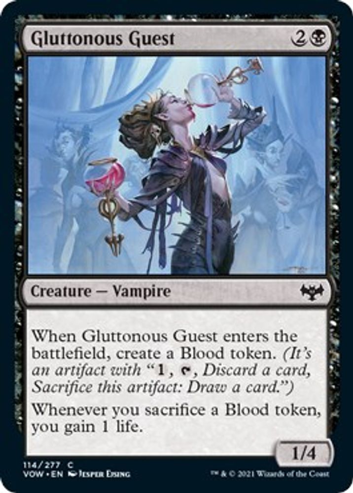 2021 Magic: The Gathering: Innistrad: Crimson Vow (VOW) - Gluttonous Guest (#114, Common) (, Near Mint)