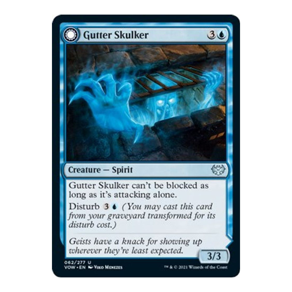 2021 Magic: The Gathering: Innistrad: Crimson Vow (VOW) - Gutter Skulker (#62, Uncommon) (, Near Mint)