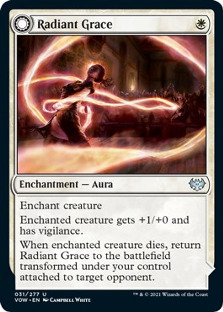 2021 Magic: The Gathering: Innistrad: Crimson Vow (VOW) - Radiant Grace (#31, Uncommon) (, Near Mint)