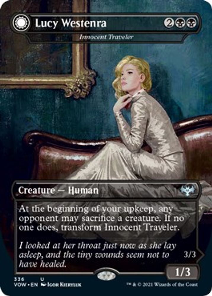 2021 Magic: The Gathering: Innistrad: Crimson Vow (VOW) - Lucy Westenra Innocent Traveler (#336, Uncommon) (, Near Mint)