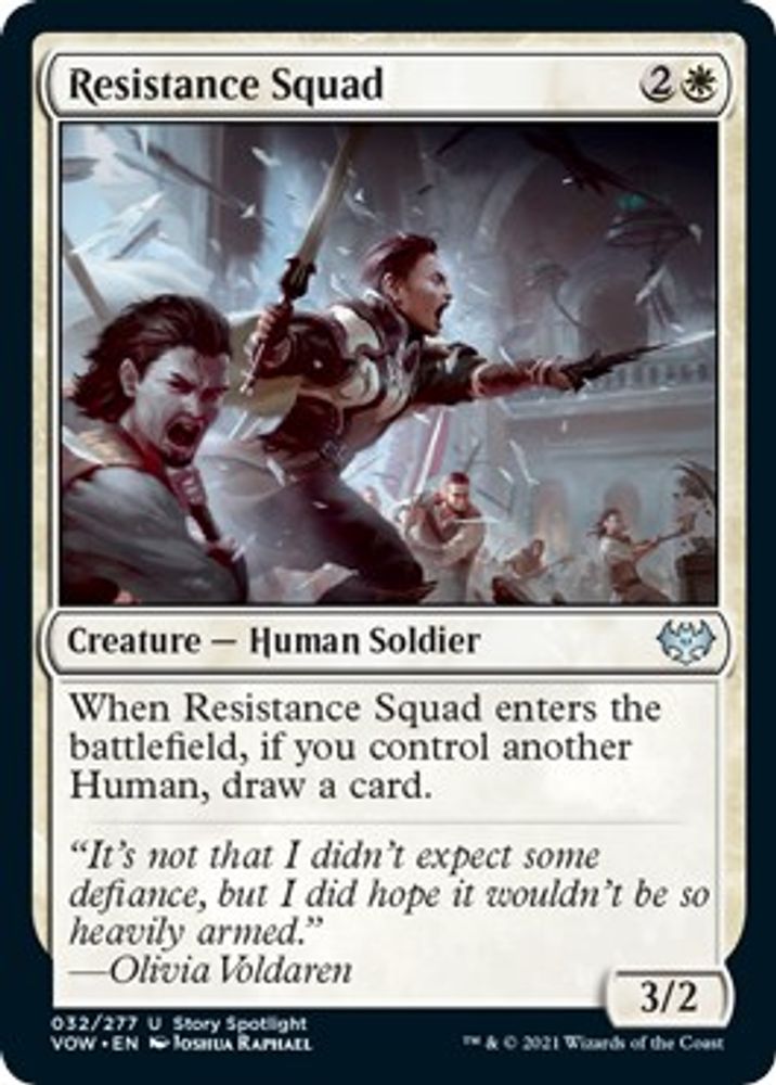 2021 Magic: The Gathering: Innistrad: Crimson Vow (VOW) - Resistance Squad (#32, Uncommon) (, Near Mint)