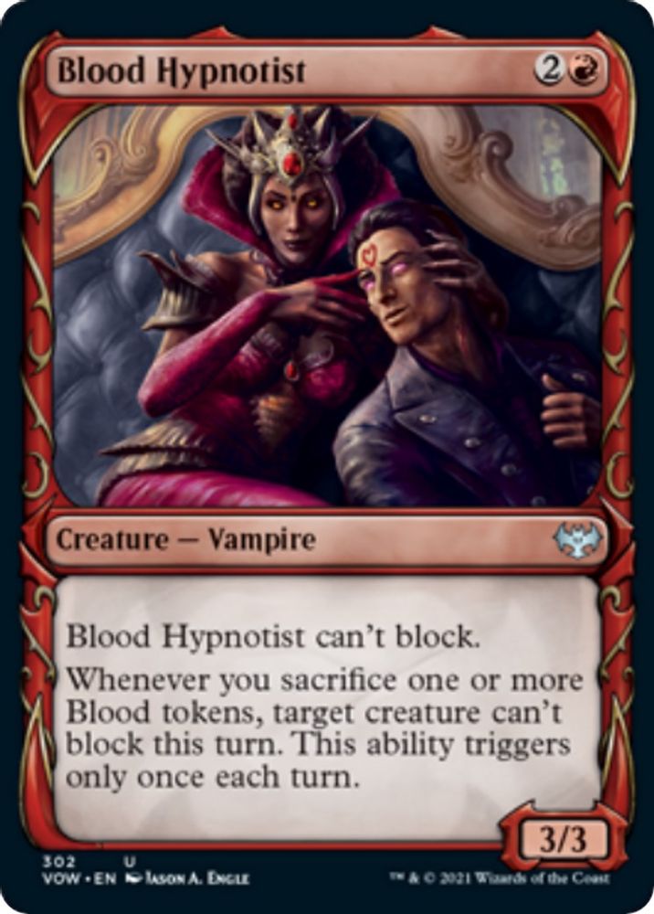 2021 Magic: The Gathering: Innistrad: Crimson Vow (VOW) - Blood Hypnotist Showcase (#302, Uncommon) (Foil, Near Mint)