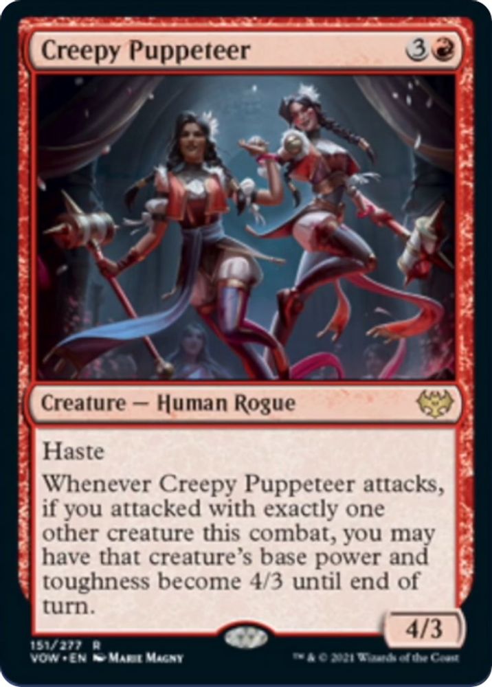 2021 Magic: The Gathering: Innistrad: Crimson Vow (VOW) - Creepy Puppeteer (#151, Rare) (, Near Mint)