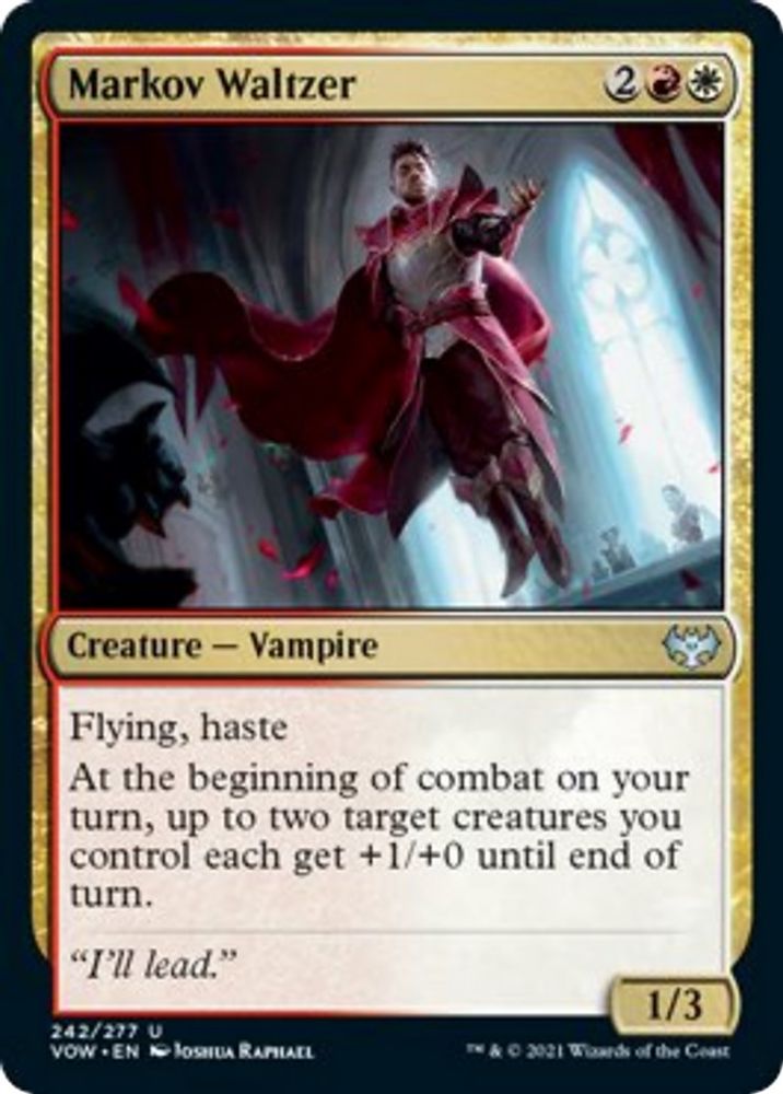 2021 Magic: The Gathering: Innistrad: Crimson Vow (VOW) - Markov Waltzer (#242, Uncommon) (, Near Mint)