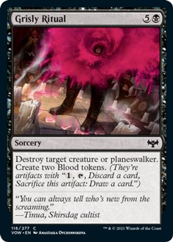 2021 Magic: The Gathering: Innistrad: Crimson Vow (VOW) - Grisly Ritual (#116, Common) (, Near Mint)