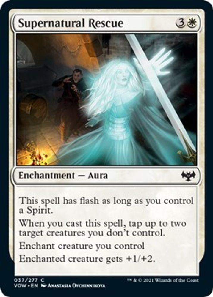 2021 Magic: The Gathering: Innistrad: Crimson Vow (VOW) - Supernatural Rescue (#37, Common) (, Near Mint)