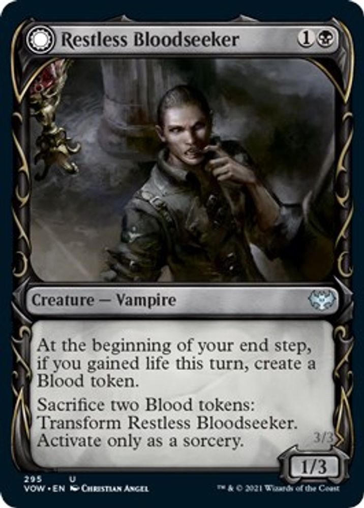 2021 Magic: The Gathering: Innistrad: Crimson Vow (VOW) - Restless Bloodseeker Showcase (#295, Uncommon) (, Near Mint)
