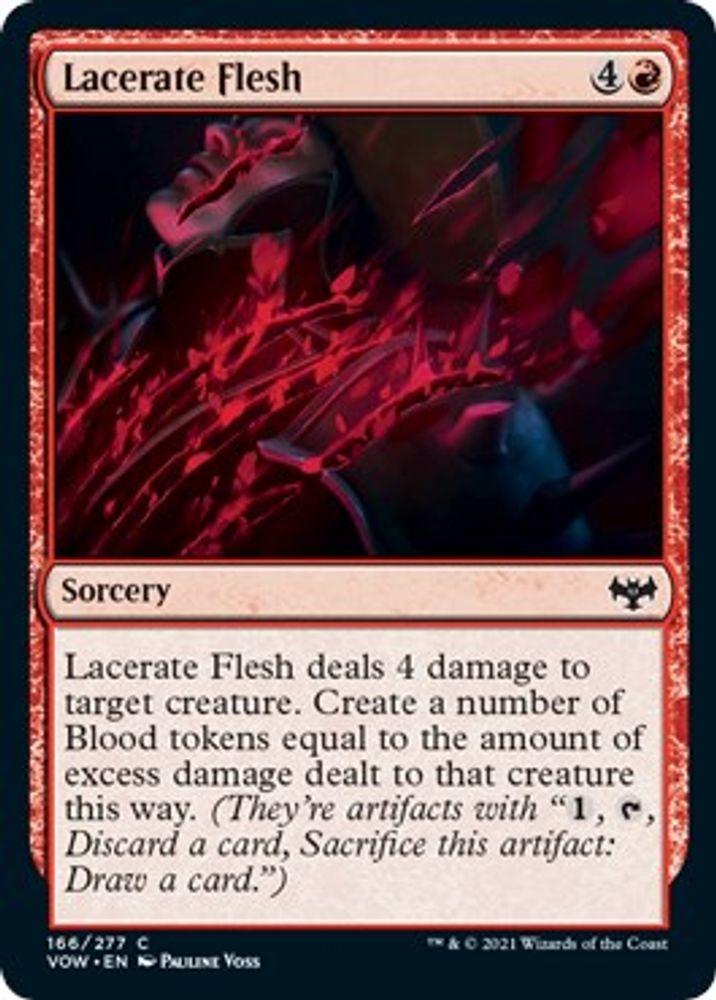 2021 Magic: The Gathering: Innistrad: Crimson Vow (VOW) - Lacerate Flesh (#166, Common) (, Near Mint)
