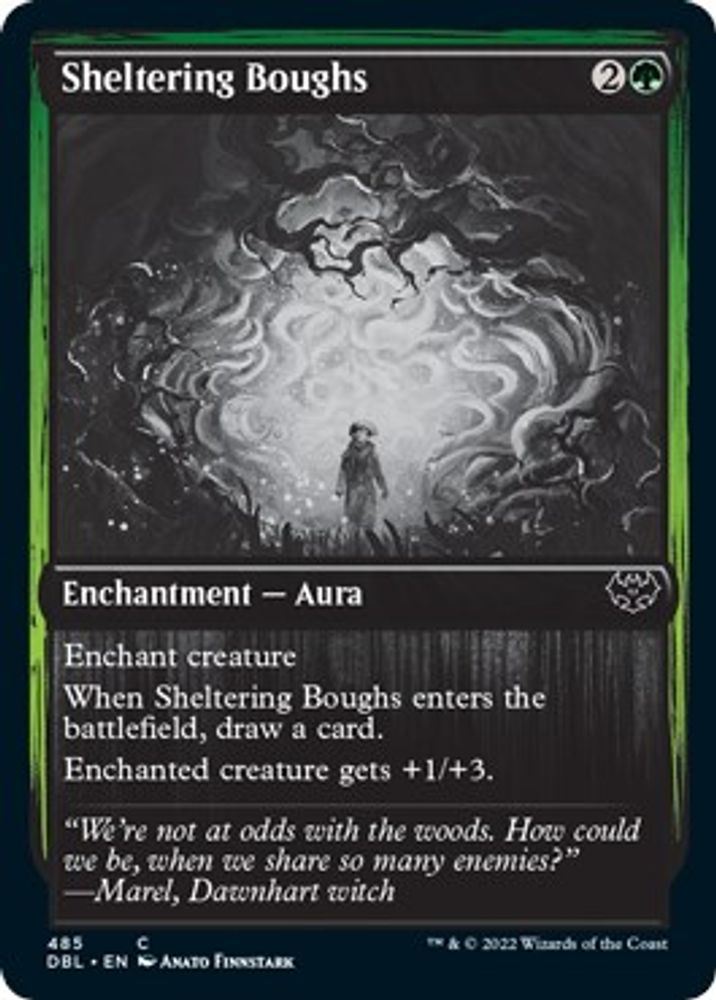 2022 Magic: The Gathering: Innistrad: Double Feature (DBL) - Sheltering Boughs (#485, Common) (, Near Mint)