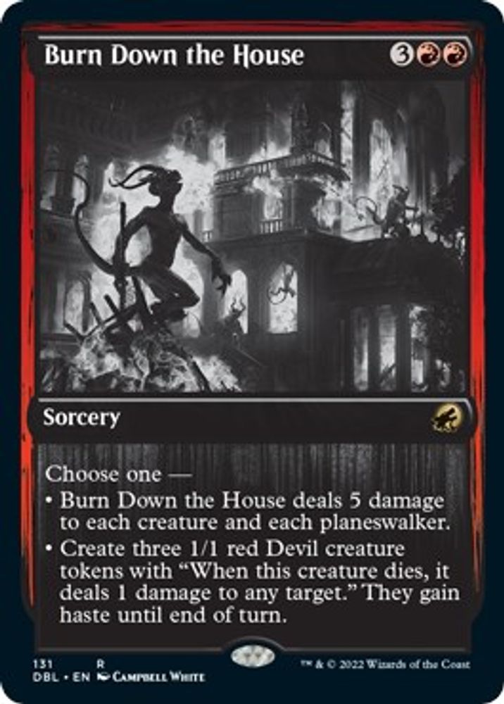 2022 Magic: The Gathering: Innistrad: Double Feature (DBL) - Burn Down the House (#131, Rare) (, Near Mint)