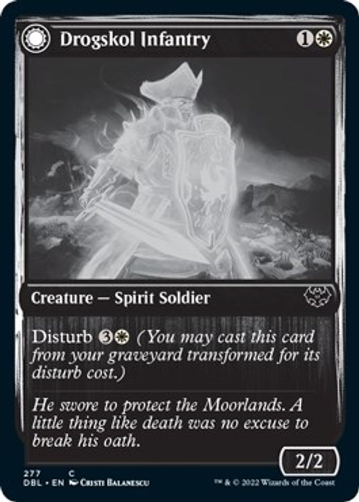 2022 Magic: The Gathering: Innistrad: Double Feature (DBL) - Drogskol Infantry (#277, Common) (, Near Mint)