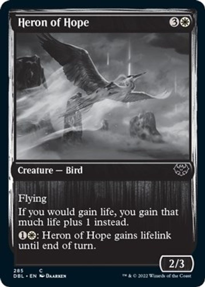 2022 Magic: The Gathering: Innistrad: Double Feature (DBL) - Heron of Hope (#285, Common) (, Near Mint)