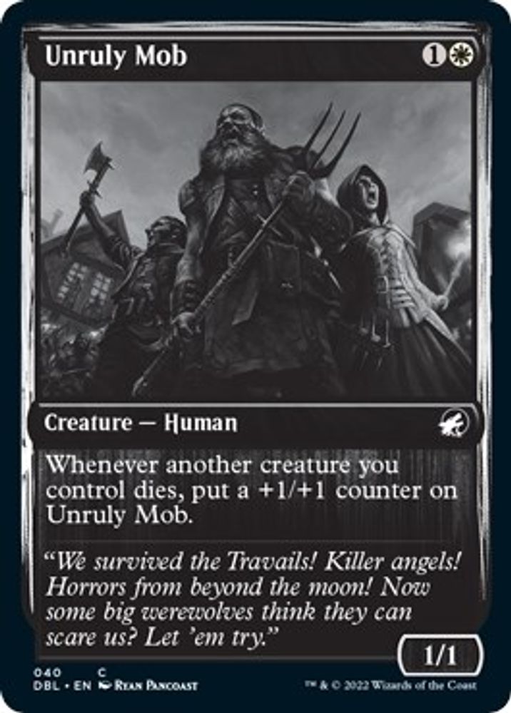 2022 Magic: The Gathering: Innistrad: Double Feature (DBL) - Unruly Mob (#40, Common) (, Near Mint)