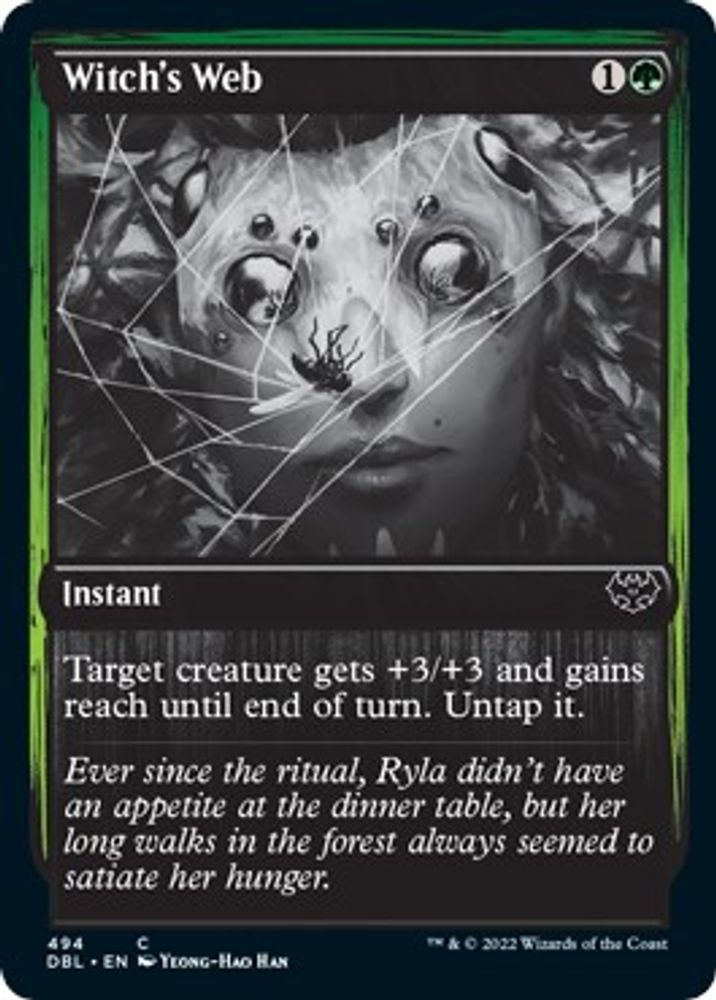 2022 Magic: The Gathering: Innistrad: Double Feature (DBL) - Witchs Web (#494, Common) (, Near Mint)