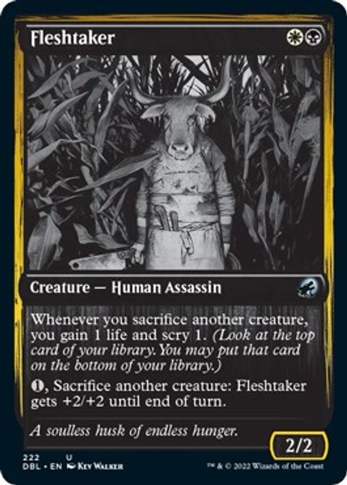 2022 Magic: The Gathering: Innistrad: Double Feature (DBL) - Fleshtaker (#222, Uncommon) (, Near Mint)
