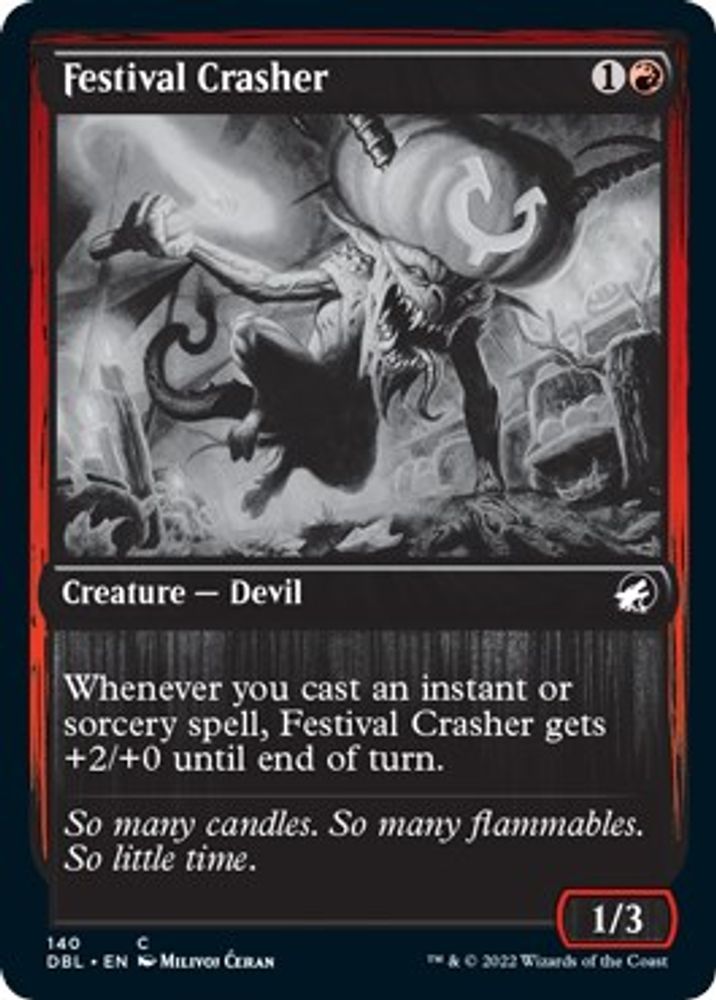 2022 Magic: The Gathering: Innistrad: Double Feature (DBL) - Festival Crasher (#140, Common) (, Near Mint)