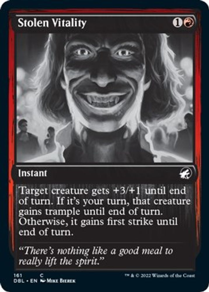 2022 Magic: The Gathering: Innistrad: Double Feature (DBL) - Stolen Vitality (#161, Common) (, Near Mint)