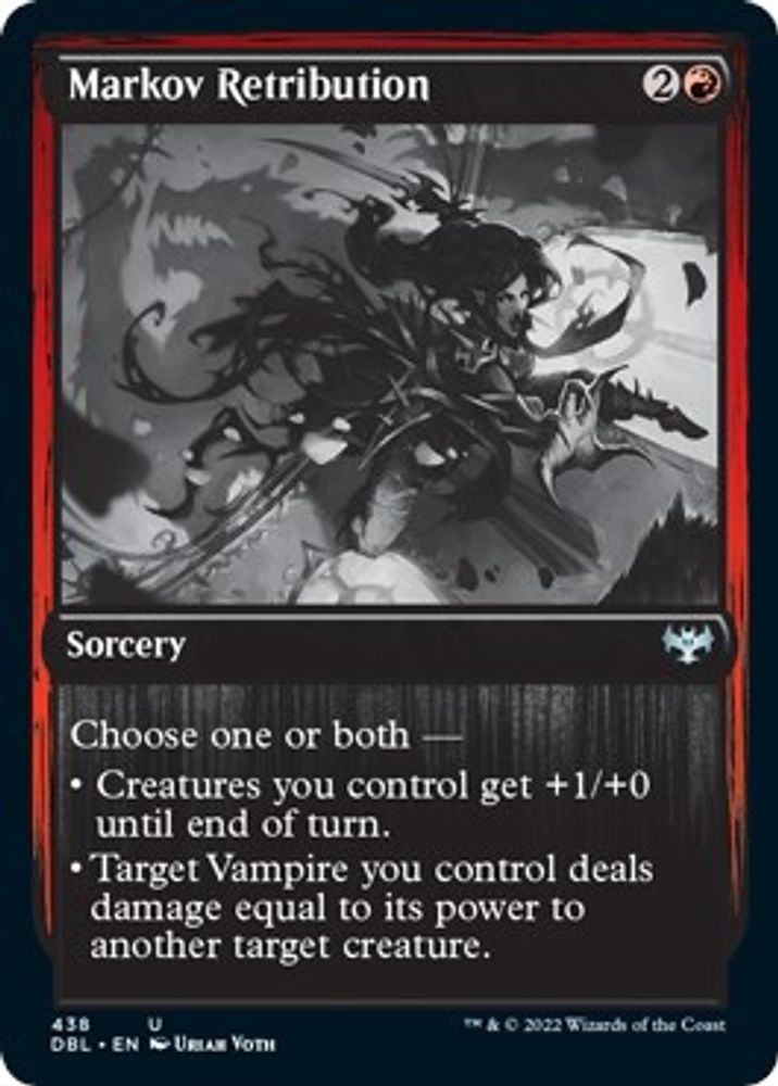 2022 Magic: The Gathering: Innistrad: Double Feature (DBL) - Markov Retribution (#438, Uncommon) (, Near Mint)