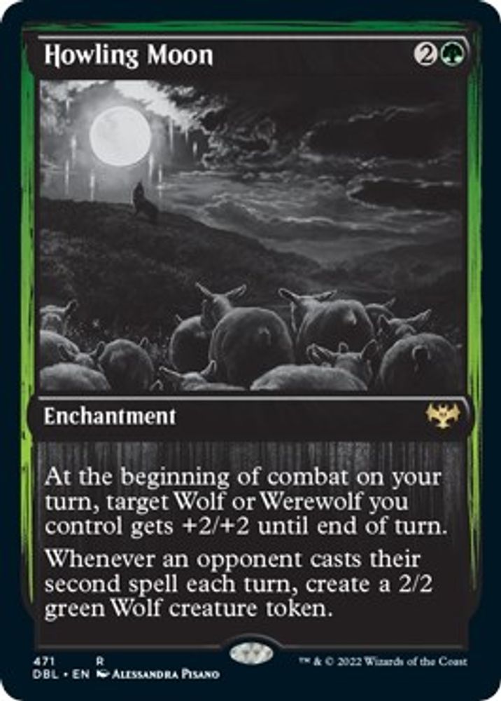 2022 Magic: The Gathering: Innistrad: Double Feature (DBL) - Howling Moon (#471, Rare) (, Near Mint)