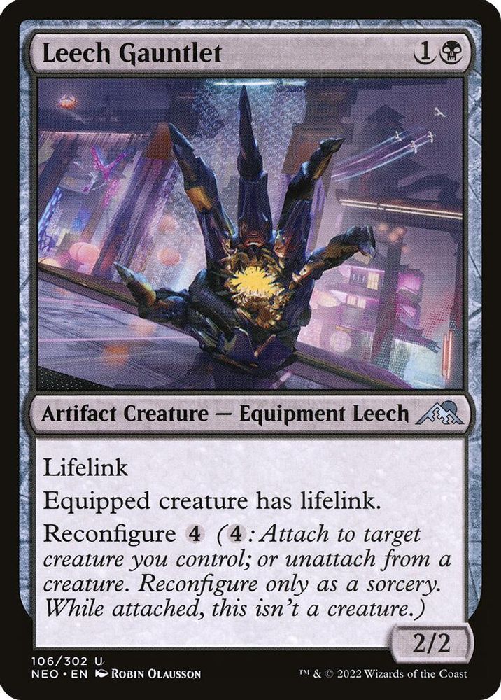 2022 Magic: The Gathering: Kamigawa: Neon Dynasty (NEO) - Leech Gauntlet (#106, Uncommon)