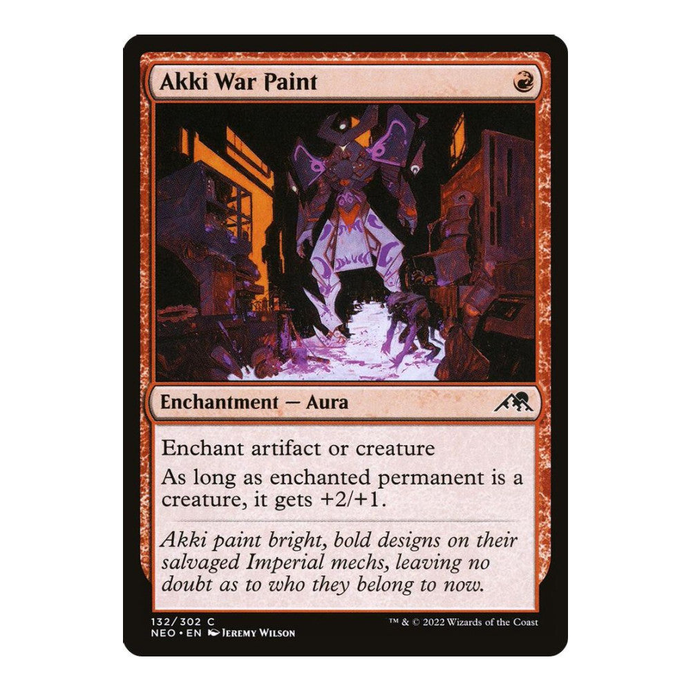 2022 Magic: The Gathering: Kamigawa: Neon Dynasty (NEO) - Akki War Paint (#132, Common) (, Near Mint)