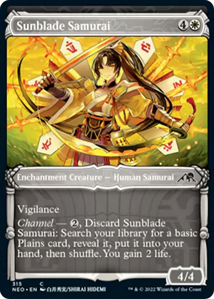 2022 Magic: The Gathering: Kamigawa: Neon Dynasty (NEO) - Sunblade Samurai Showcase (#315, Common) (, Near Mint)