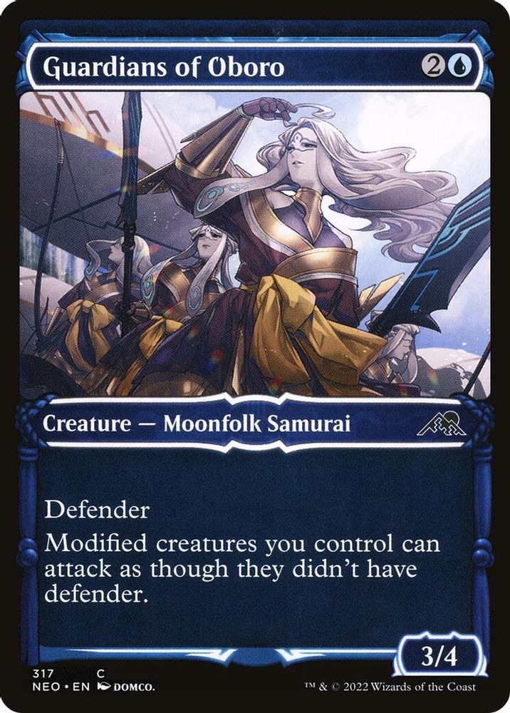 2022 Magic: The Gathering: Kamigawa: Neon Dynasty (NEO) - Guardians of Oboro Showcase (#317, Common) (, Near Mint)