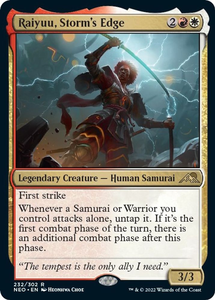 2022 Magic: The Gathering: Kamigawa: Neon Dynasty (NEO) - Raiyuu Storms Edge (#232, Rare) (, Near Mint)